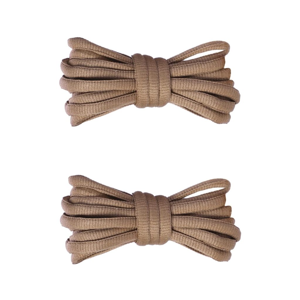 2 Pairs Oval Shoes laces,Half Round 1/4 Athletic Shoelaces for Sneaker/Sport/Running Shoes Shoe Strings Replacements