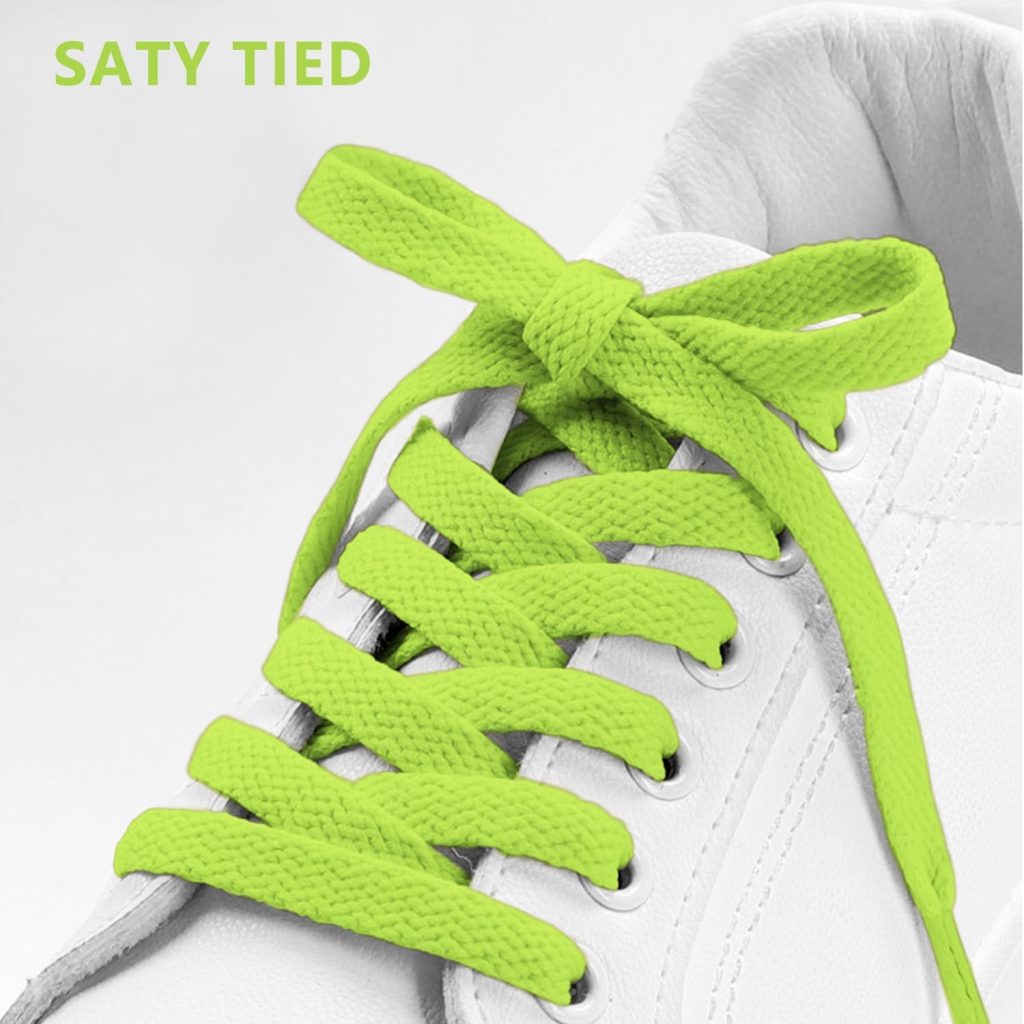 3 Pairs Flat Shoelaces for Sneakers Multi Colors of Shoe Laces for Adults and Kids Solid Colorful shoestrings