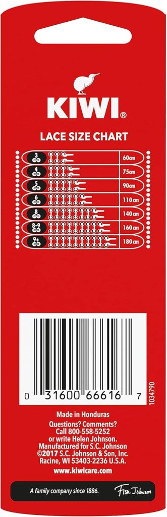 Kiwi Shoe laces, 54 in, athletic black, 1 ct