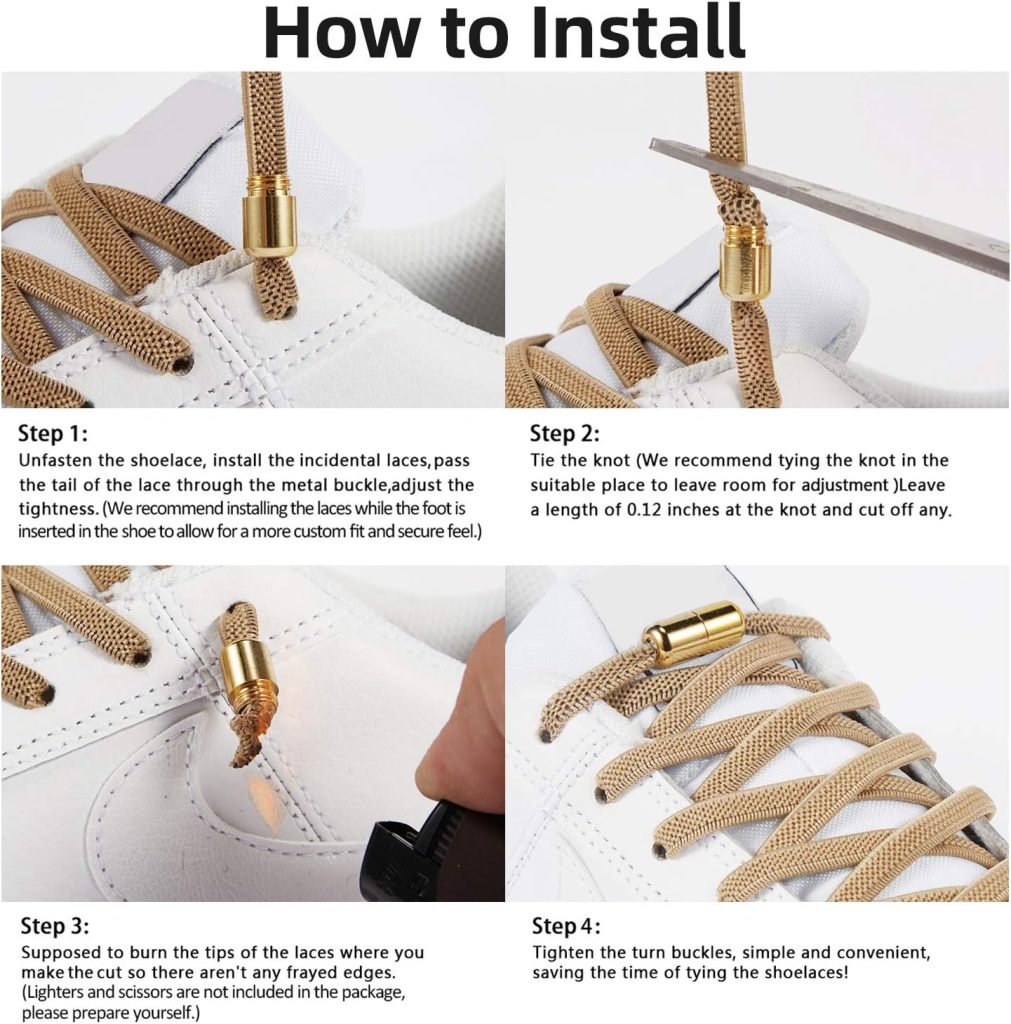 No Tie Shoelaces, Elastic Shoelaces for Adults/Kids，Elastic No Tie Shoe Laces