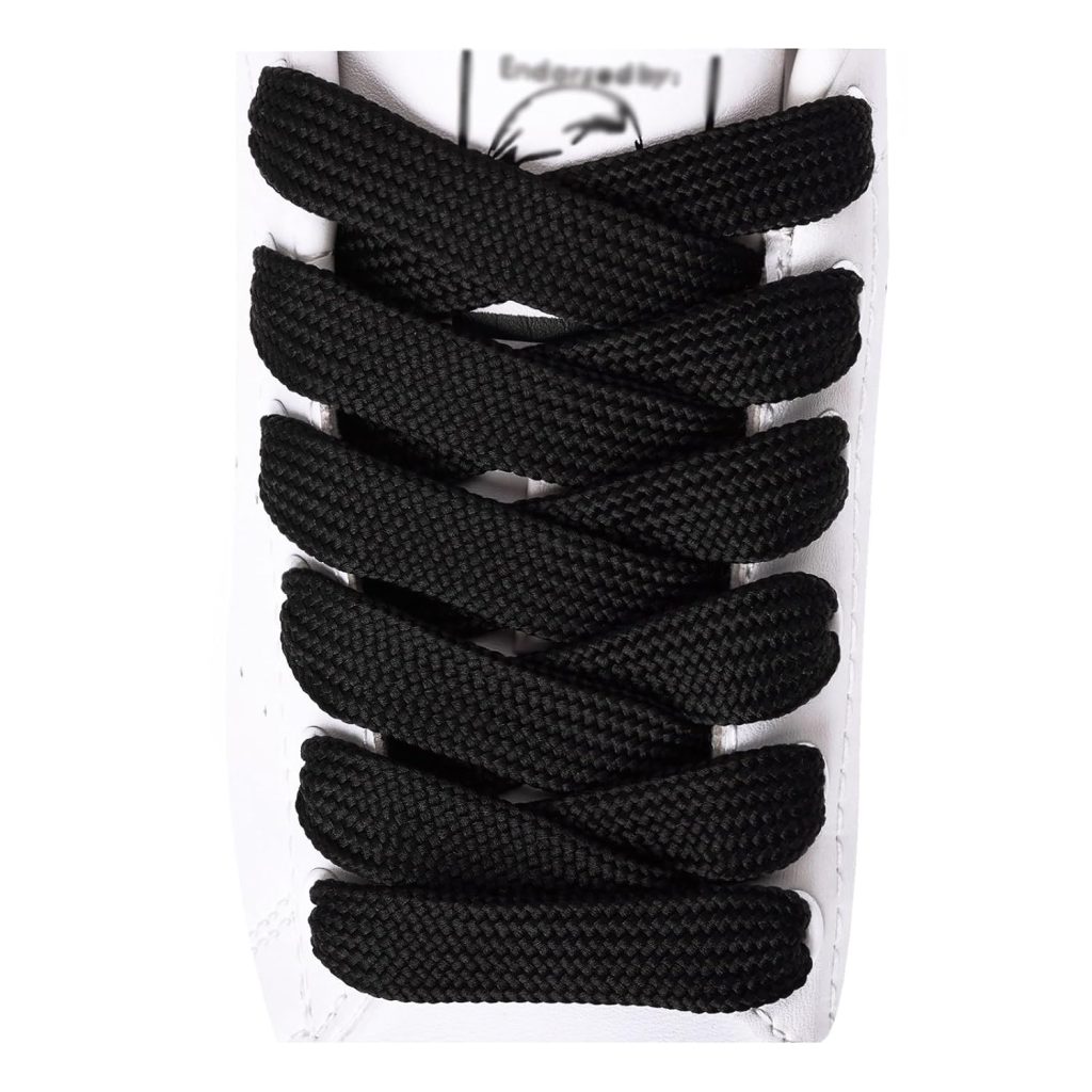 Olukssck 2 Paris Fat Shoe Laces for Sneakers, 5/8 Wide Athletic Shoelaces
