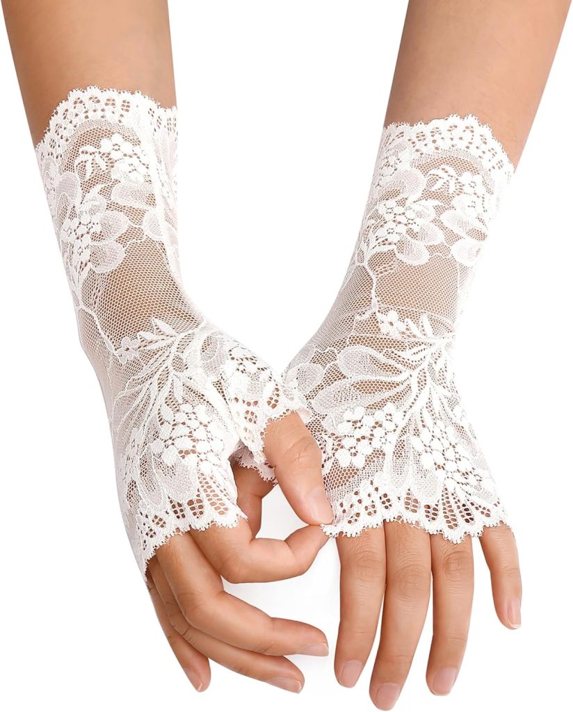 Avidlove Women Short Lace Gloves Fingerless Bridal Wrist Glove Opera Evening Wedding Tea Party Prom Cosplay Gothic Clothes Avidlove Women Short Lace Gloves Fingerless Bridal Wrist Glove Opera Evening Wedding Tea Party Prom Cosplay Gothic Clothes