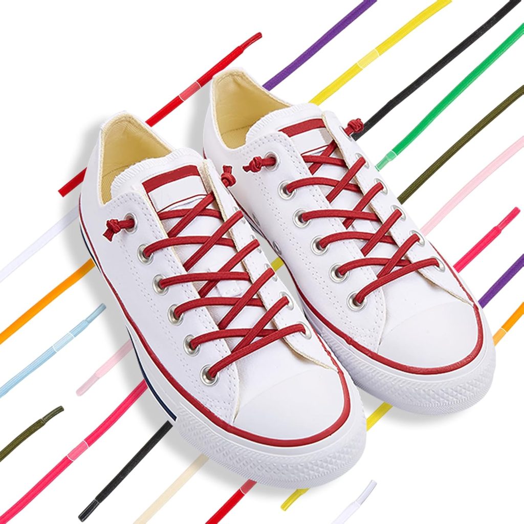 No Tie Shoelaces，Elastic Shoe Laces - One Size Fits All Adult and Kids Shoes