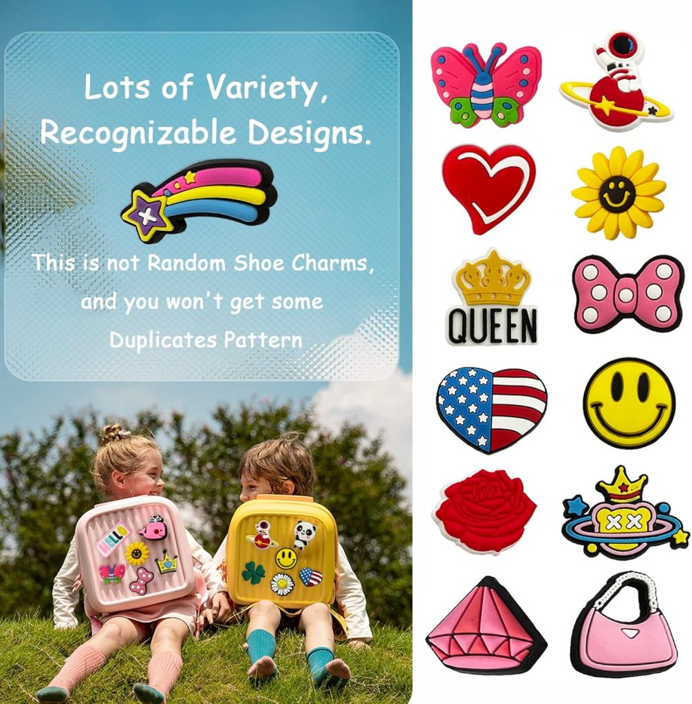 Shoe Charms for Women Boys Girls Kids Teens 30 Pcs Shoe Ornaments for Bubble Slides Funny Cartoon Cute Shoe Decoration Pins Accessories for Adults Men Birthday Gifts