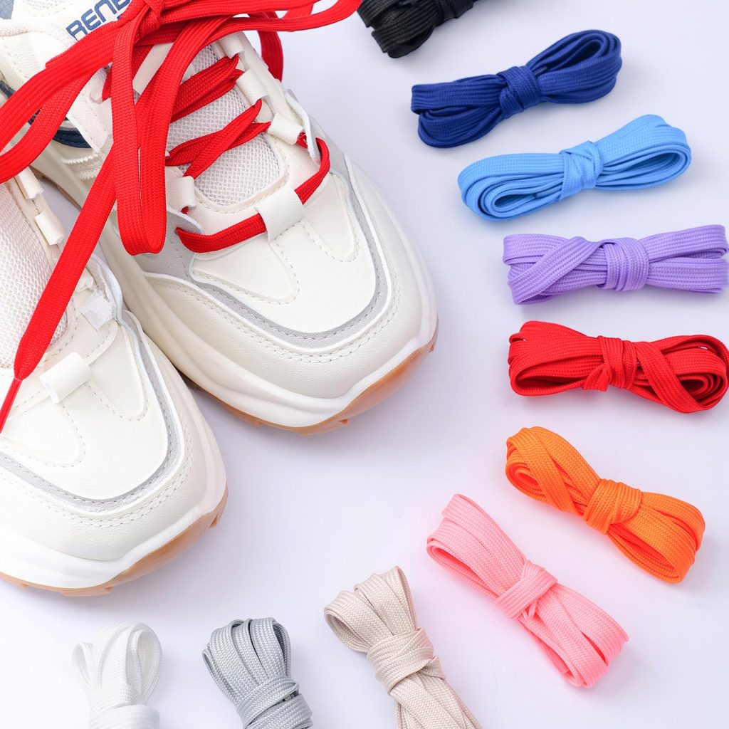 Shoelaces for Sneakers 1 Pair Athletic Shoelace Flat Shoe laces for Kids and Adults 27 Soild Colors in 24-79