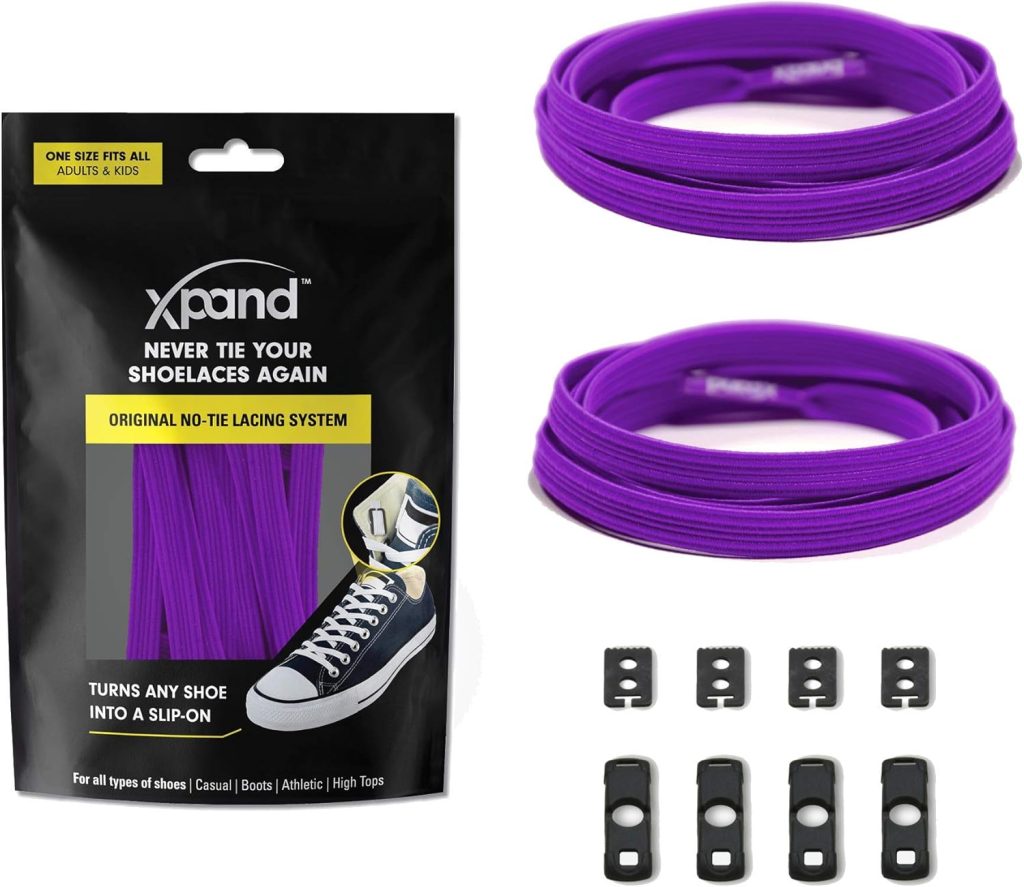 Xpand No Tie Shoelaces for Adults Kids - Stretch Elastic Shoe Laces for Sneakers | Stretchy Tieless Shoe Strings Xpand No Tie Shoelaces for Adults Kids - Stretch Elastic Shoe Laces for Sneakers | Stretchy Tieless Shoe Strings