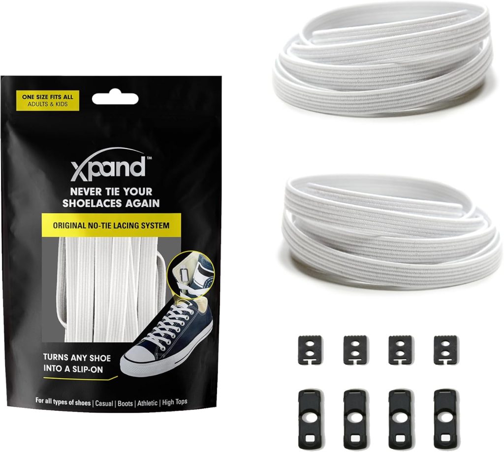 Xpand No Tie Shoelaces for Adults Kids - Stretch Elastic Shoe Laces for Sneakers | Stretchy Tieless Shoe Strings Xpand No Tie Shoelaces for Adults Kids - Stretch Elastic Shoe Laces for Sneakers | Stretchy Tieless Shoe Strings