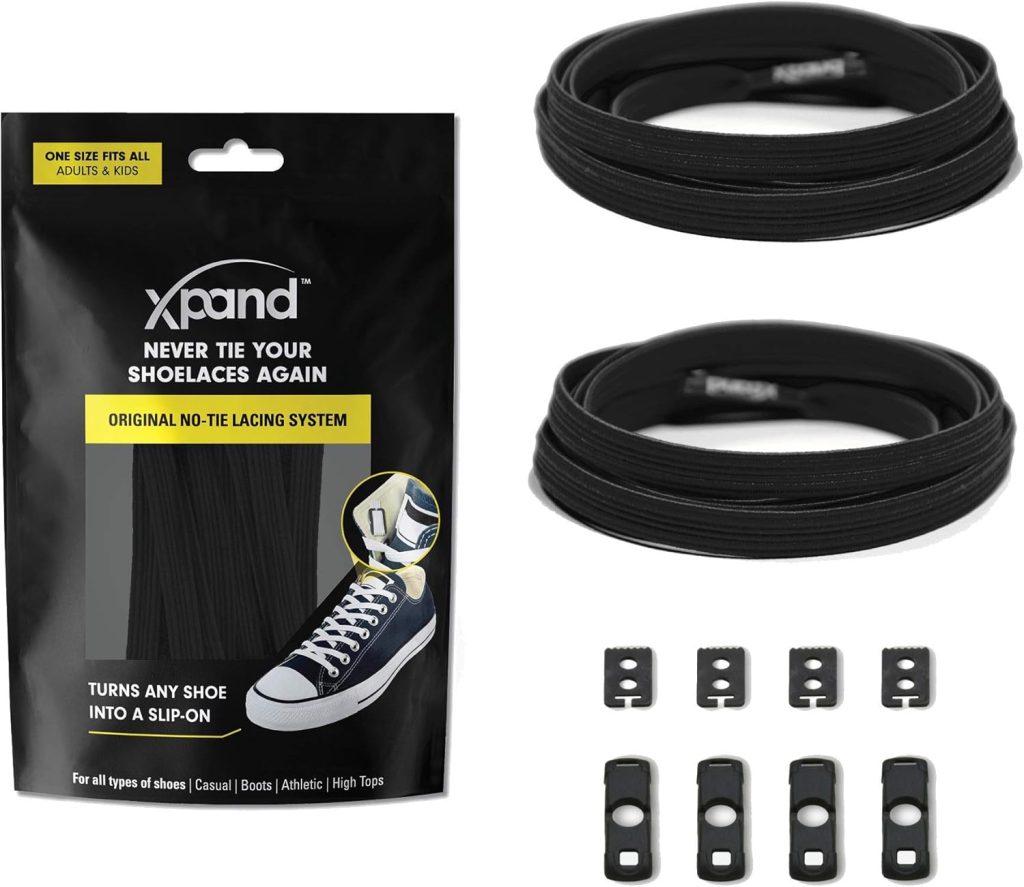 Xpand No Tie Shoelaces for Adults Kids - Stretch Elastic Shoe Laces for Sneakers | Stretchy Tieless Shoe Strings Xpand No Tie Shoelaces for Adults Kids - Stretch Elastic Shoe Laces for Sneakers | Stretchy Tieless Shoe Strings