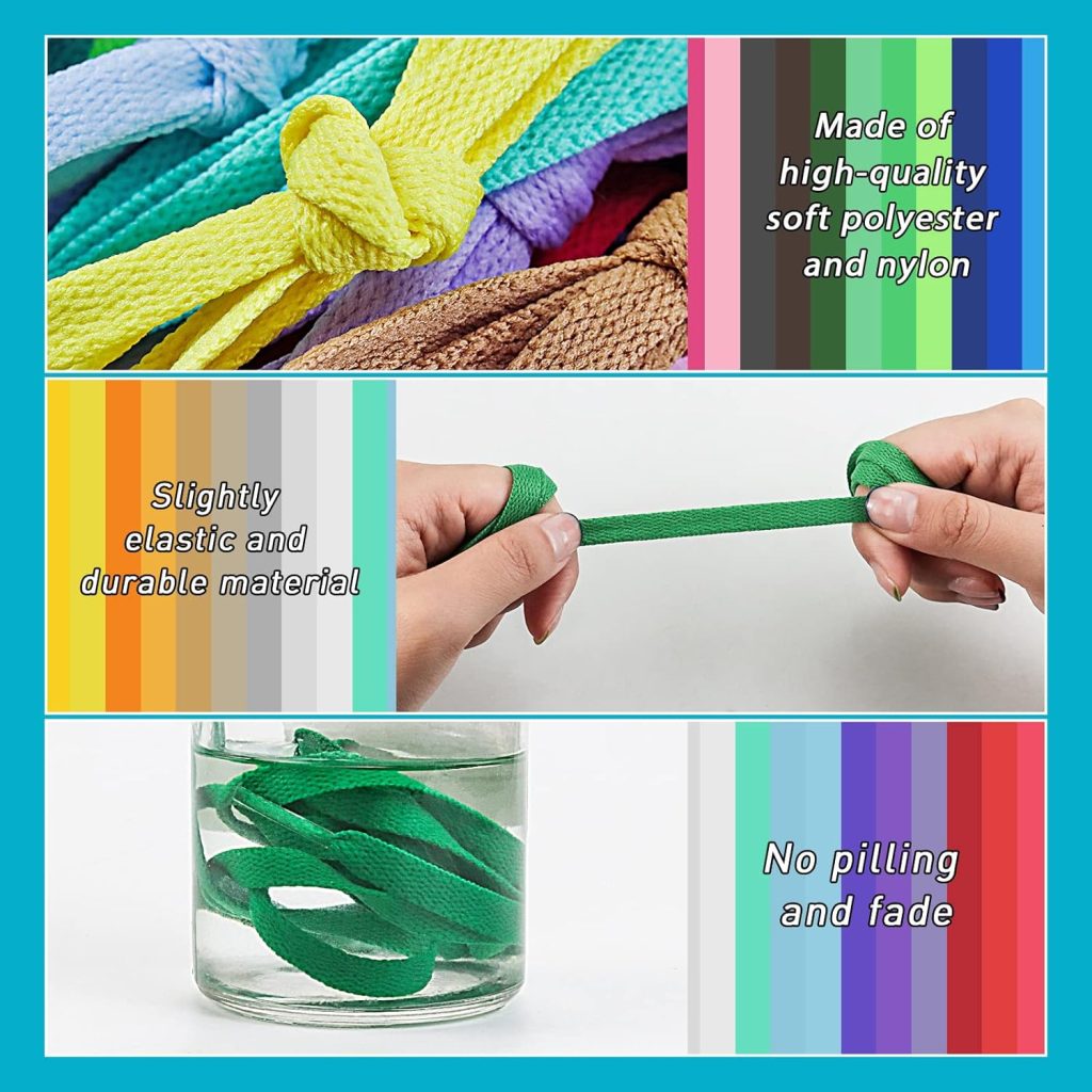 30 Pairs Flat Colored Shoe Laces, 31 40 47 54 Shoelaces Shoe Strings for Sneakers Boots Skate Shoes Sport Shoes 30 Pairs Flat Colored Shoe Laces, 31 40 47 54 Shoelaces Shoe Strings for Sneakers Boots Skate Shoes Sport Shoes