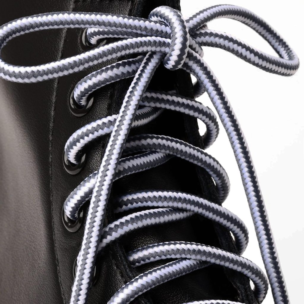 Olukssck 2 Pair Round Boot Laces [2 Pair], Heavy Duty and Durable Shoe Laces for Hiking Work Boots