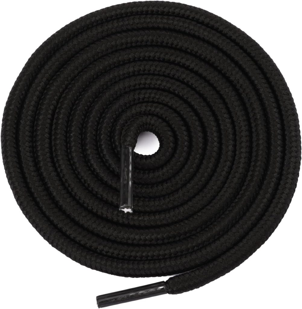 Olukssck 2 Pair Round Boot Laces [2 Pair], Heavy Duty and Durable Shoe Laces for Hiking Work Boots