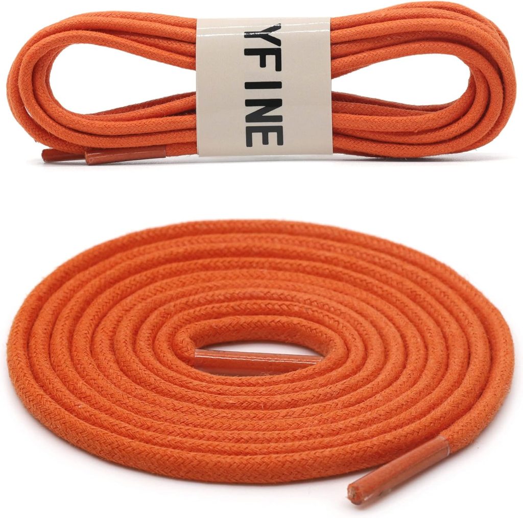 YFINE Waxed Round Shoe Laces: 2 Pairs Wax Oxford Shoelaces for Dress Shoes Boots YFINE Waxed Round Shoe Laces: 2 Pairs Wax Oxford Shoelaces for Dress Shoes Boots