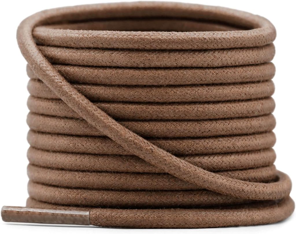 YFINE Waxed Round Shoe Laces: 2 Pairs Wax Oxford Shoelaces for Dress Shoes Boots YFINE Waxed Round Shoe Laces: 2 Pairs Wax Oxford Shoelaces for Dress Shoes Boots