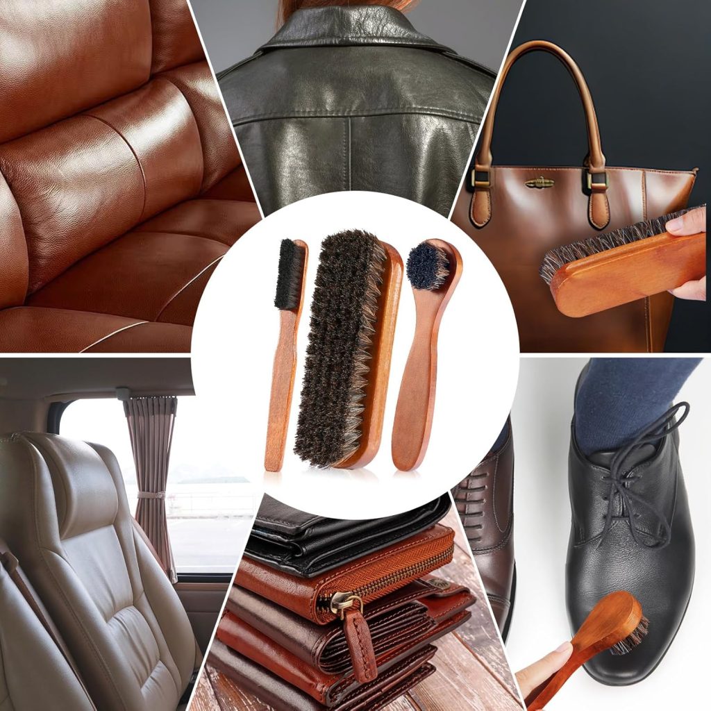 13Pcs Shoe Polish Kit for Men Women - 3 Horsehair Brushes, Black Brown Neutral Mink Oil for Boots Shine Care Kit 13Pcs Shoe Polish Kit for Men Women - 3 Horsehair Brushes, Black Brown Neutral Mink Oil for Boots Shine Care Kit