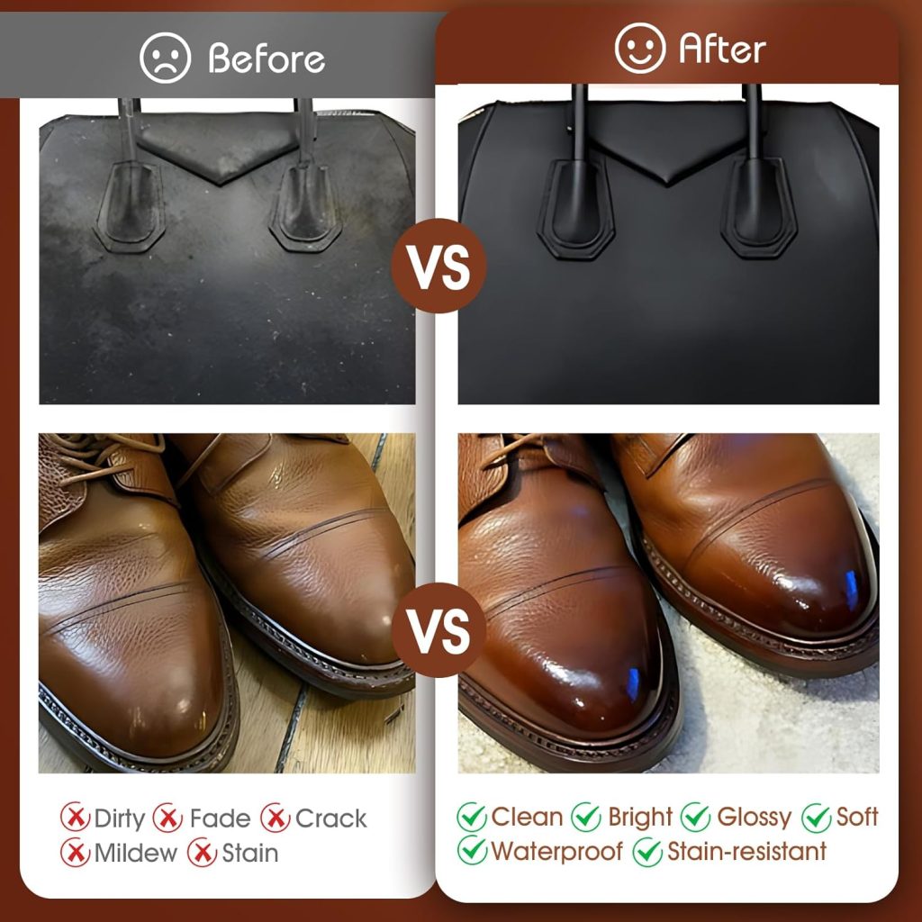 15pcs Shoe Shine Kit, Shoe Polish Kit, Leather Boot Care Kit, with Horsehair BrushWooden Applicator – Portable Travel Shoe Polish Kit for Brown/Black/Neutral Shoes