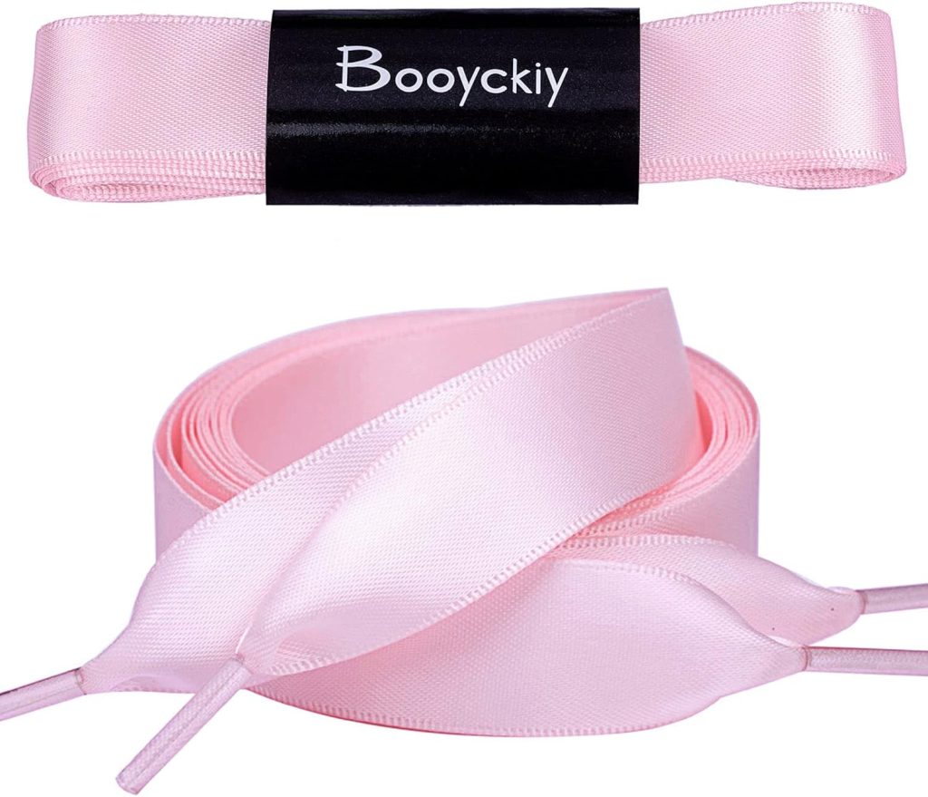 Booyckiy 3/4 Wide Satin Ribbon Shoelaces Flat Colorful Shoe Laces for Women