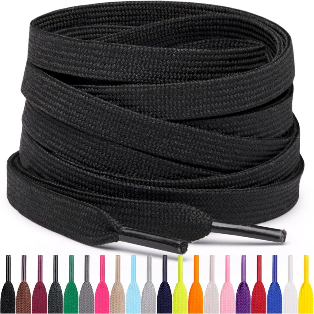 Miscly Flat Shoe Laces for Sneakers, Multiple Lengths and Colors Available Miscly Flat Shoe Laces for Sneakers, Multiple Lengths and Colors Available