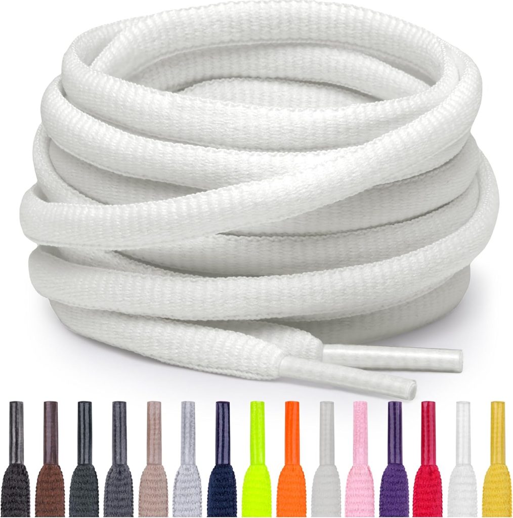 Miscly Oval Athletic Shoe Laces, Multiple Lengths and Colors Available Miscly Oval Athletic Shoe Laces, Multiple Lengths and Colors Available