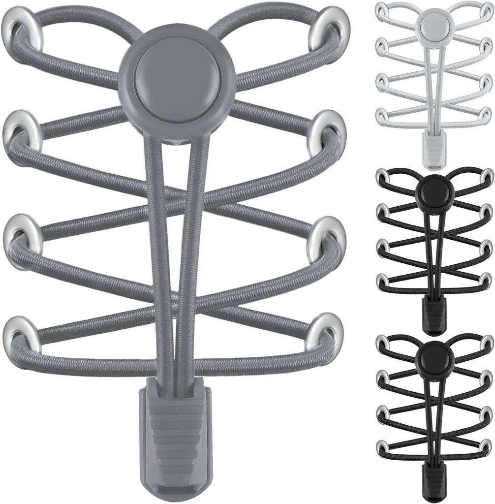 AMLY Elastic No Tie Shoe Laces - Tieless Shoelaces for Adults and Kids - 4 Pairs, Heavy Duty Shoe Strings for Sneakers AMLY Elastic No Tie Shoe Laces - Tieless Shoelaces for Adults and Kids - 4 Pairs, Heavy Duty Shoe Strings for Sneakers