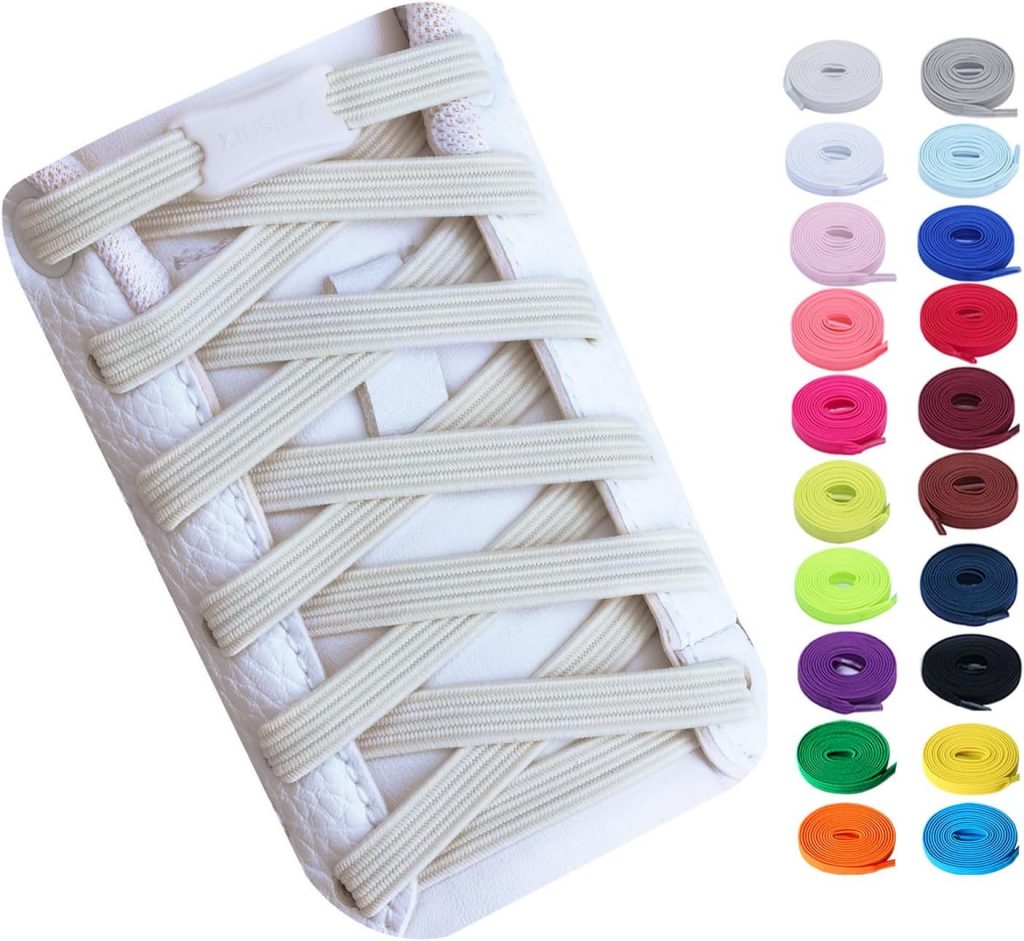 Booyckiy No Tie Elastic Shoelaces for Kids, Adults, Adjustable Tieless Shoe Lace Booyckiy No Tie Elastic Shoelaces for Kids, Adults, Adjustable Tieless Shoe Lace