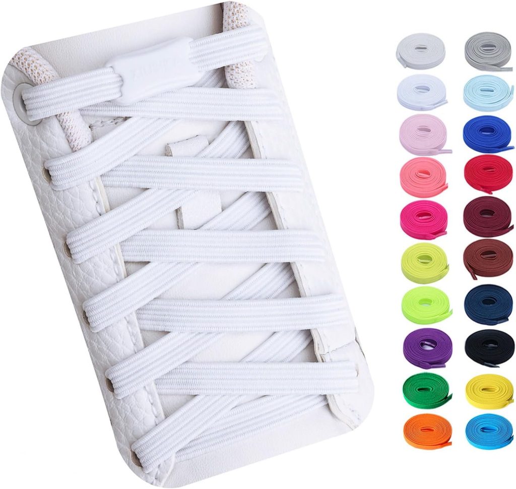 Booyckiy No Tie Elastic Shoelaces for Kids, Adults, Adjustable Tieless Shoe Lace Booyckiy No Tie Elastic Shoelaces for Kids, Adults, Adjustable Tieless Shoe Lace