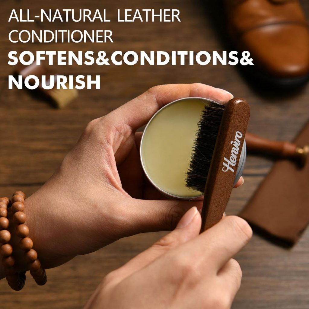 Henviro Leather Shoe Polish Kit - Birthday Gifts for Men, Dad, Shoe Shine Kit, Leather Boot Care Kit, Mens Gifts Ideas Henviro Leather Shoe Polish Kit - Birthday Gifts for Men, Dad, Shoe Shine Kit, Leather Boot Care Kit, Mens Gifts Ideas