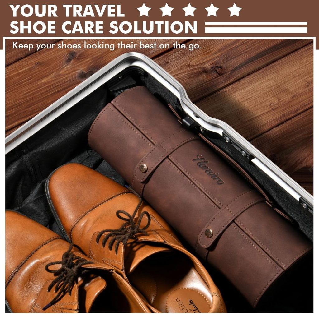 Henviro Leather Shoe Polish Kit - Birthday Gifts for Men, Dad, Shoe Shine Kit, Leather Boot Care Kit, Mens Gifts Ideas Henviro Leather Shoe Polish Kit - Birthday Gifts for Men, Dad, Shoe Shine Kit, Leather Boot Care Kit, Mens Gifts Ideas