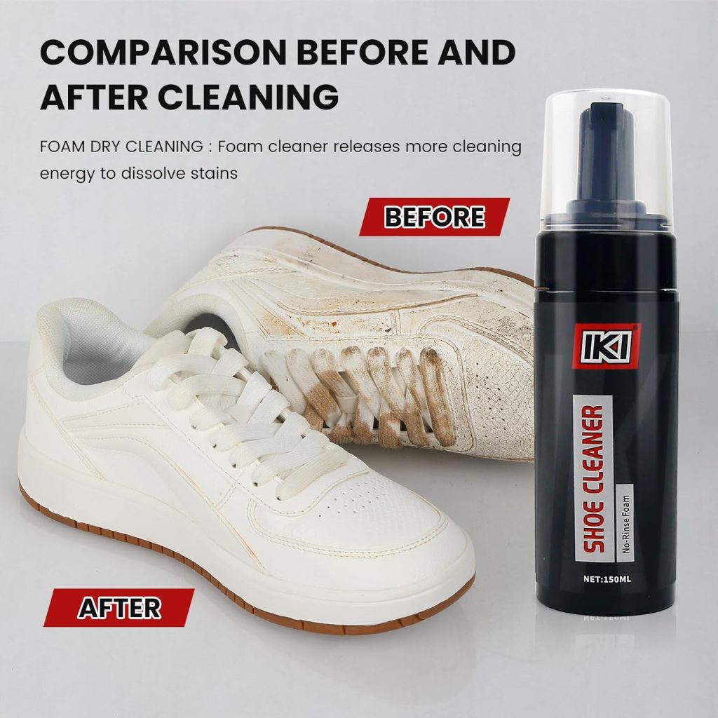 IKI Shoe Care Kit: Advanced Shoe Cleaner, High-Fiber Brush and Towel for Perfect Polishing IKI Shoe Care Kit: Advanced Shoe Cleaner, High-Fiber Brush and Towel for Perfect Polishing