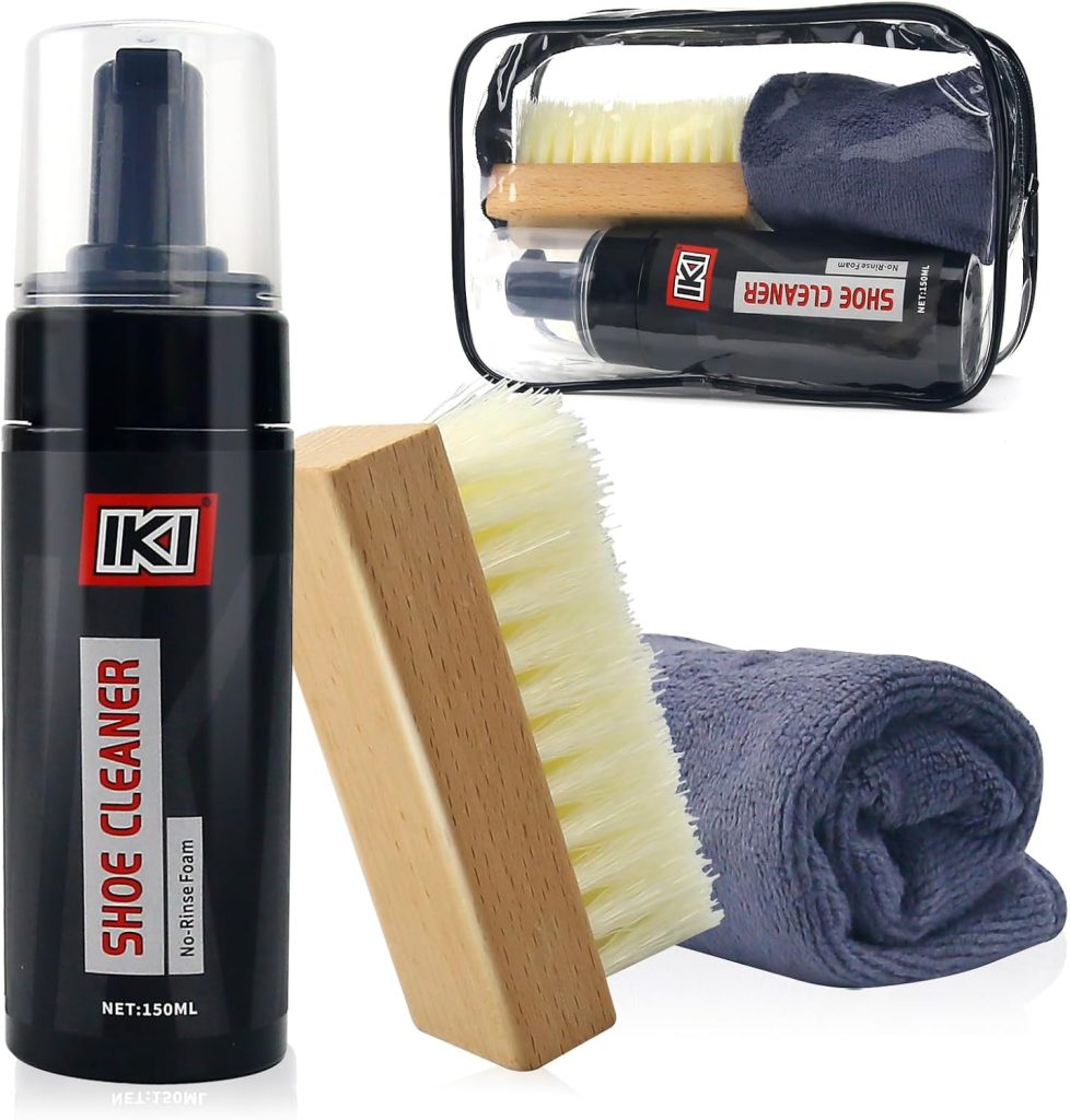 IKI Shoe Care Kit: Advanced Shoe Cleaner, High-Fiber Brush and Towel for Perfect Polishing IKI Shoe Care Kit: Advanced Shoe Cleaner, High-Fiber Brush and Towel for Perfect Polishing