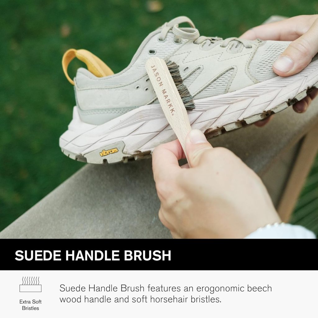 Jason Markk Suede Cleaning Kit, Shoe Cleaner, 2-Piece Set, Brush Stain Eraser, Sneaker Care, Ideal for Footwear, Safe for Leather, Suede, Nubuck, Cotton, Knits Jason Markk Suede Cleaning Kit, Shoe Cleaner, 2-Piece Set, Brush Stain Eraser, Sneaker Care, Ideal for Footwear, Safe for Leather, Suede, Nubuck, Cotton, Knits