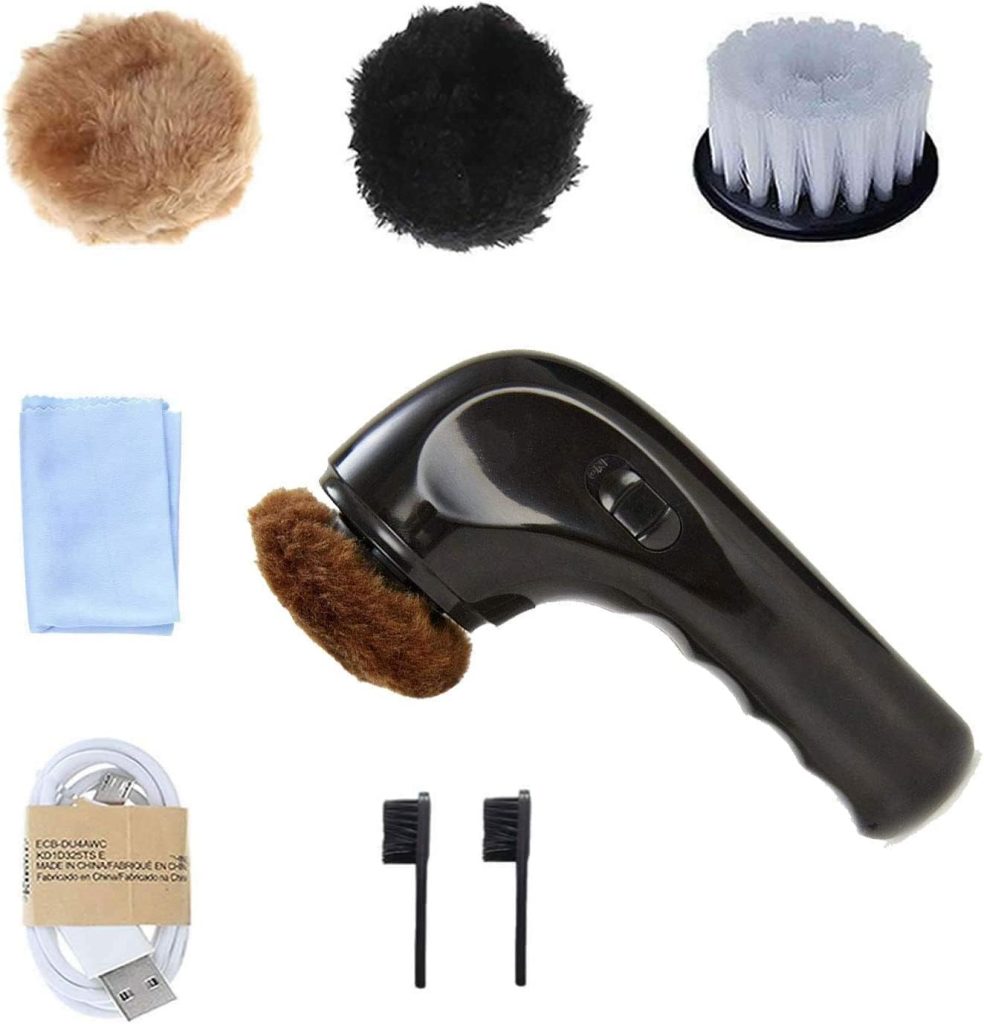 Shoe Buffer Kit Electric Shoe Polisher Brush Shoe Shiner Dust Cleaner Portable Leather Care Kit for Shoes, Bags, Sofa (Black) Shoe Buffer Kit Electric Shoe Polisher Brush Shoe Shiner Dust Cleaner Portable Leather Care Kit for Shoes, Bags, Sofa (Black)