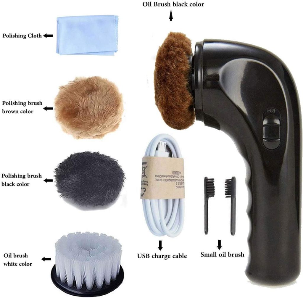 Shoe Buffer Kit Electric Shoe Polisher Brush Shoe Shiner Dust Cleaner Portable Leather Care Kit for Shoes, Bags, Sofa (Black) Shoe Buffer Kit Electric Shoe Polisher Brush Shoe Shiner Dust Cleaner Portable Leather Care Kit for Shoes, Bags, Sofa (Black)