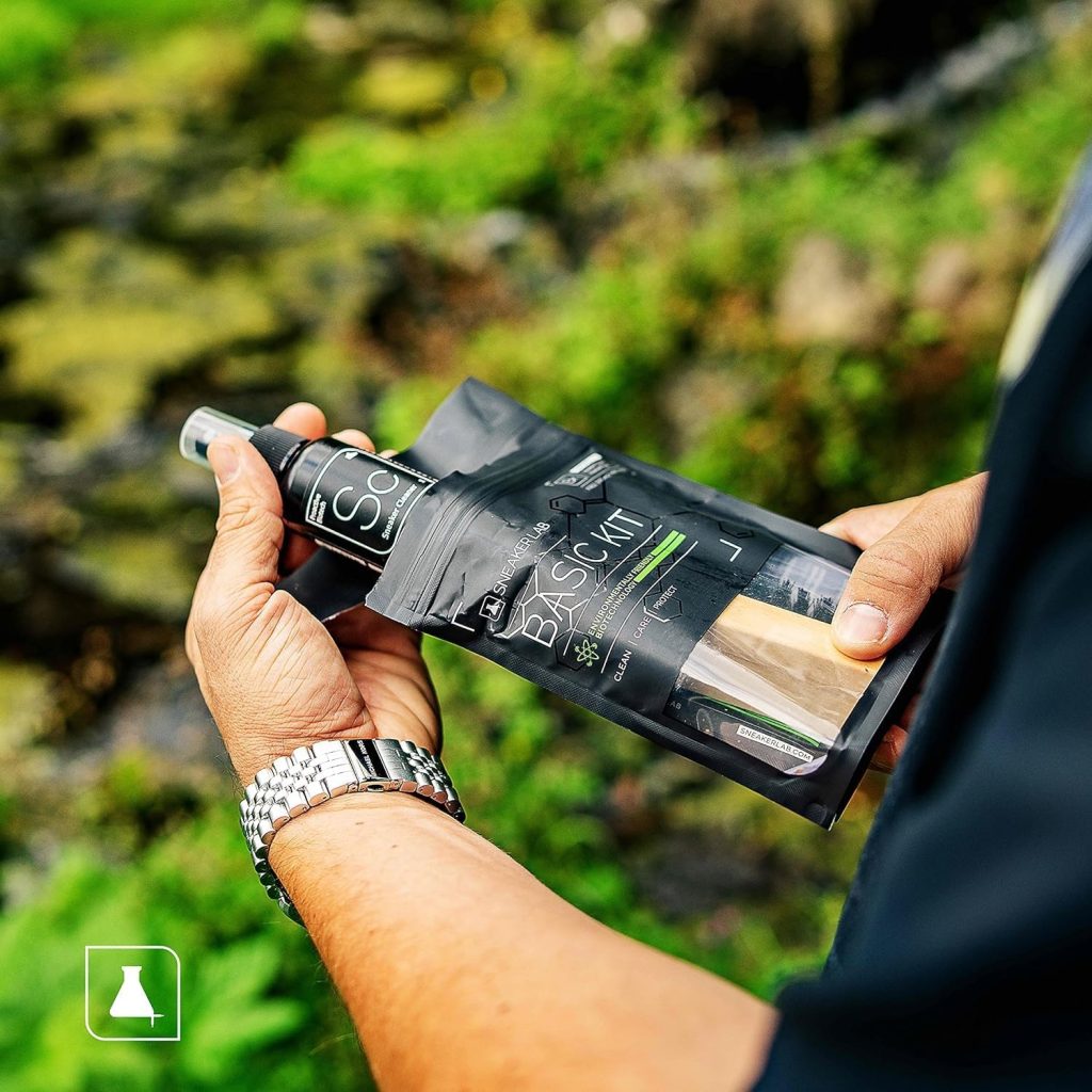 SNEAKER LAB Shoe Cleaner Kit - Cleaner + Premium Brush - Perfect for Most Materials 1.7 Fl Oz Bottle SNEAKER LAB Shoe Cleaner Kit - Cleaner + Premium Brush - Perfect for Most Materials 1.7 Fl Oz Bottle