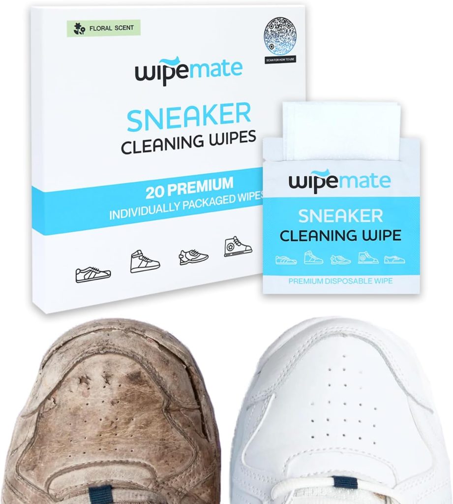 WIPEMATE Shoe, Sneaker, Suede Leather Cleaner Wipes Premium Wipes for Dirt, Stains, Scuffs Care for All Footwear WIPEMATE Shoe, Sneaker, Suede Leather Cleaner Wipes Premium Wipes for Dirt, Stains, Scuffs Care for All Footwear
