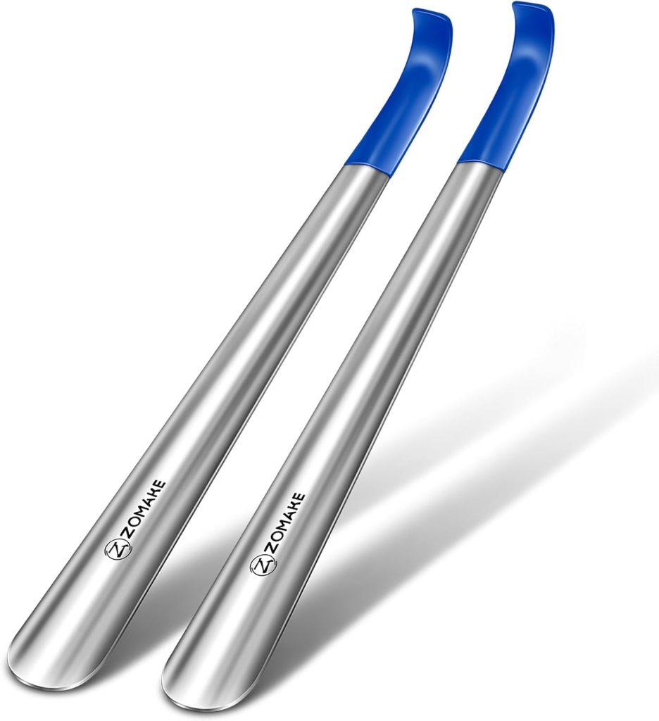 ZOMAKE Shoe Horn Long Handle for Seniors Men Women,Metal Long Shoehorn Boot Horn,16.5 Stainless Steel Shoe Spoon Helper ZOMAKE Shoe Horn Long Handle for Seniors Men Women,Metal Long Shoehorn Boot Horn,16.5 Stainless Steel Shoe Spoon Helper
