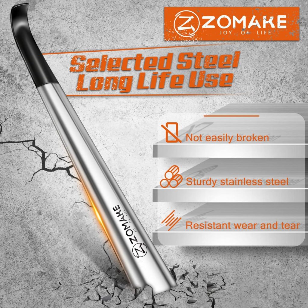 ZOMAKE Shoe Horn Long Handle for Seniors Men Women,Metal Long Shoehorn Boot Horn,16.5 Stainless Steel Shoe Spoon Helper ZOMAKE Shoe Horn Long Handle for Seniors Men Women,Metal Long Shoehorn Boot Horn,16.5 Stainless Steel Shoe Spoon Helper