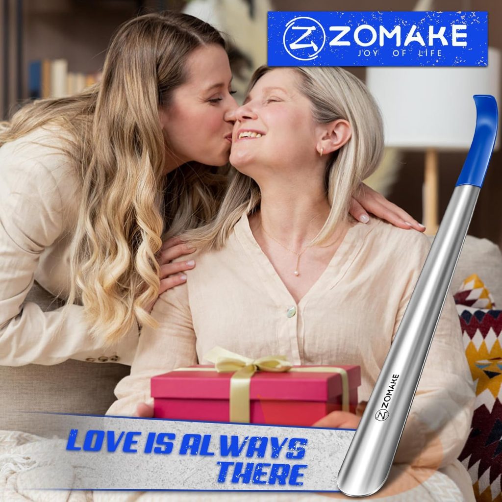 ZOMAKE Shoe Horn Long Handle for Seniors Men Women,Metal Long Shoehorn Boot Horn,16.5 Stainless Steel Shoe Spoon Helper ZOMAKE Shoe Horn Long Handle for Seniors Men Women,Metal Long Shoehorn Boot Horn,16.5 Stainless Steel Shoe Spoon Helper