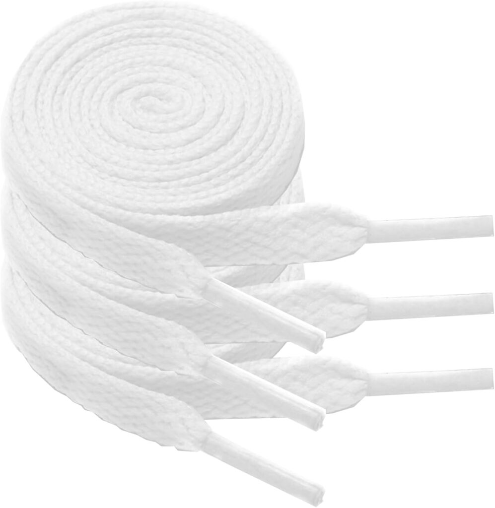 3 Pair Flat Shoe Laces for Sneakers Colored 5/16” Athletic Shoelace Running Shoes Boots Strings Replacement 3 Pair Flat Shoe Laces for Sneakers Colored 5/16” Athletic Shoelace Running Shoes Boots Strings Replacement