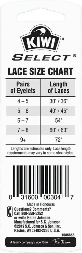 KIWI 70438 Athletic Shoe Lace, 45, White KIWI 70438 Athletic Shoe Lace, 45, White