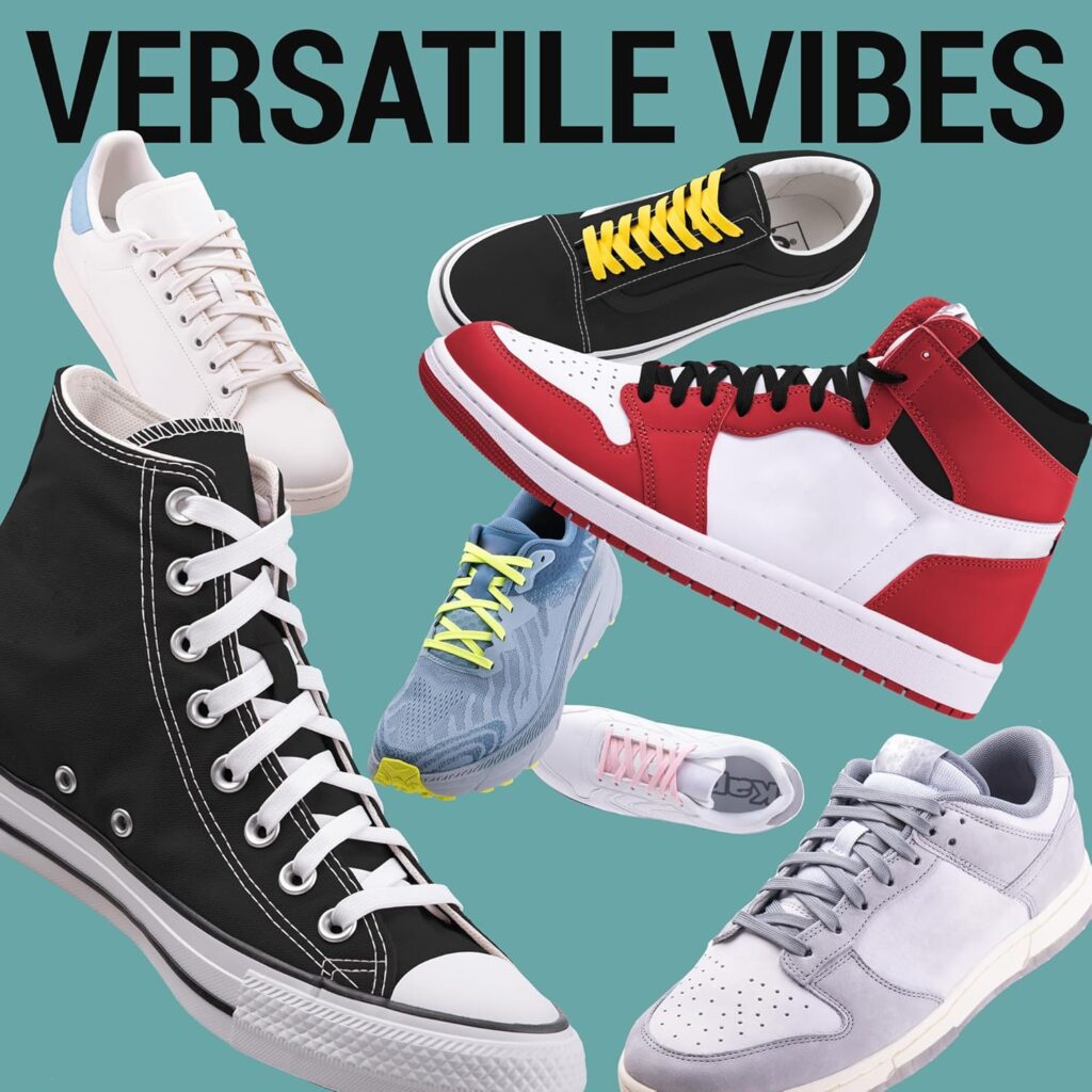 Miscly Flat Shoe Laces for Sneakers, Multiple Lengths and Colors Available Miscly Flat Shoe Laces for Sneakers, Multiple Lengths and Colors Available