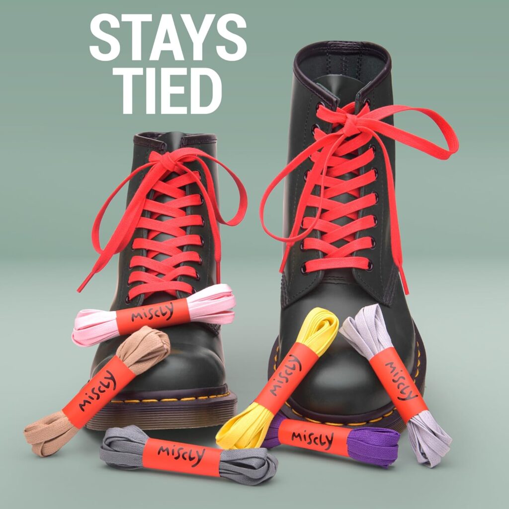 Miscly Flat Waxed Cotton Shoe Laces for Boots, Sneakers, and Shoes – Multiple Lengths and Colors Available Miscly Flat Waxed Cotton Shoe Laces for Boots, Sneakers, and Shoes – Multiple Lengths and Colors Available