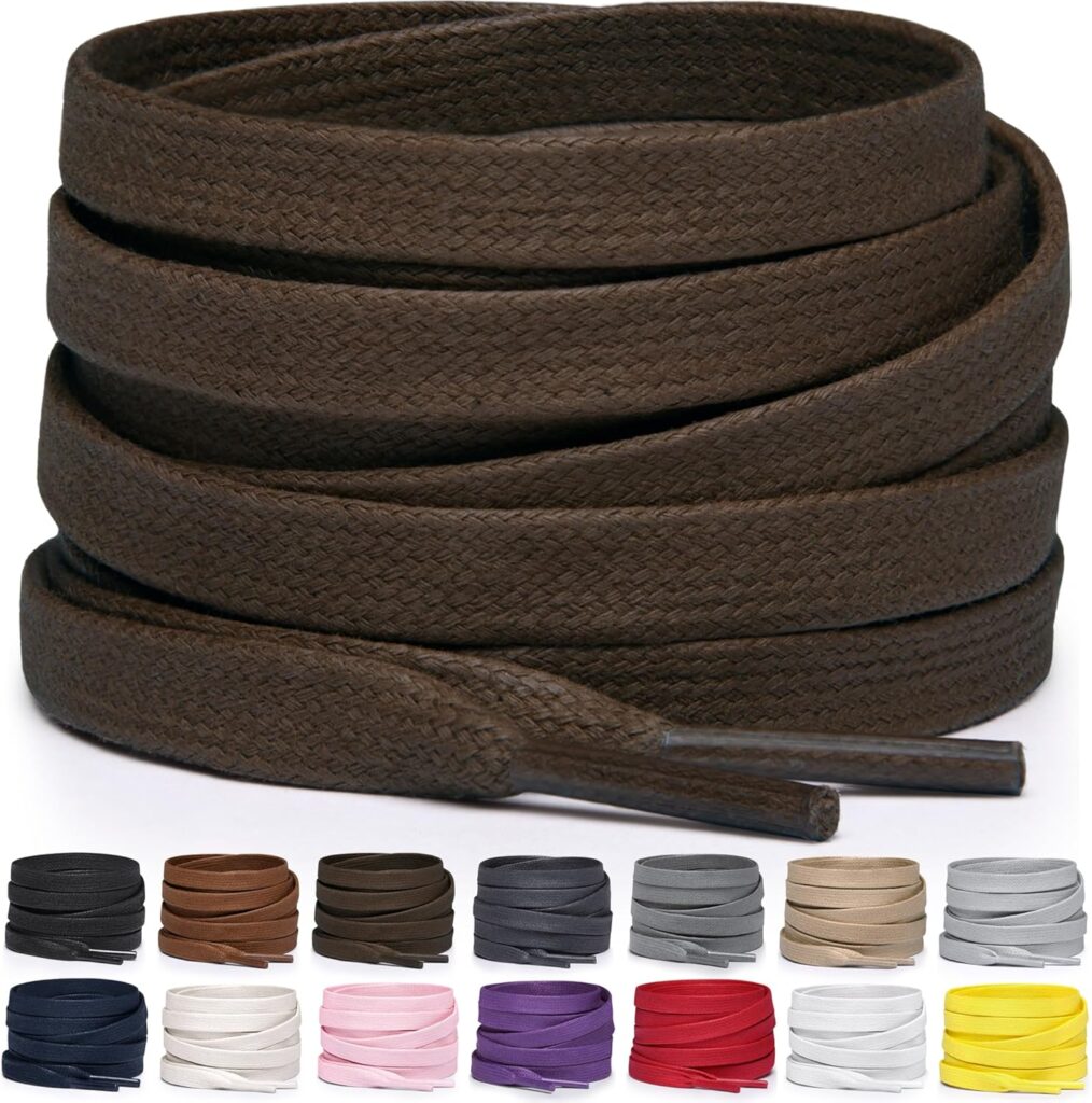 Miscly Flat Waxed Cotton Shoe Laces for Boots, Sneakers, and Shoes – Multiple Lengths and Colors Available Miscly Flat Waxed Cotton Shoe Laces for Boots, Sneakers, and Shoes – Multiple Lengths and Colors Available