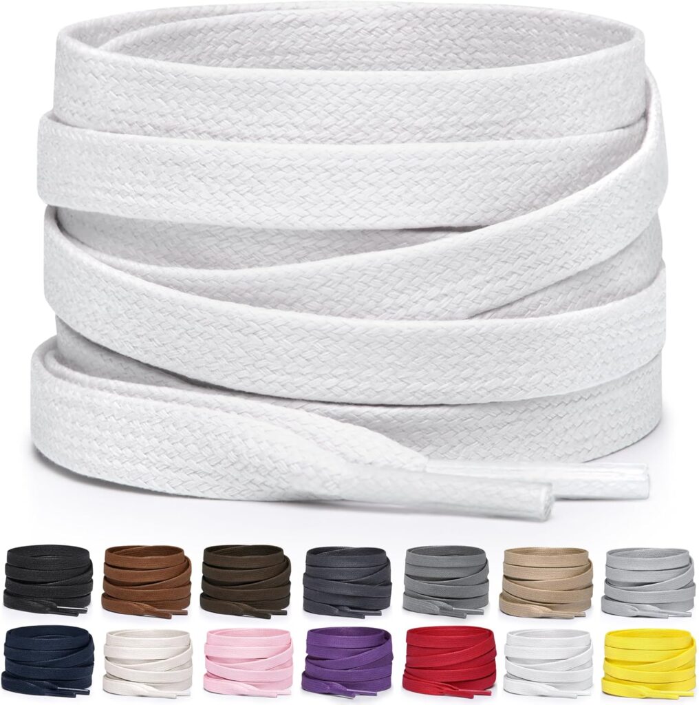 Miscly Flat Waxed Cotton Shoe Laces for Boots, Sneakers, and Shoes – Multiple Lengths and Colors Available Miscly Flat Waxed Cotton Shoe Laces for Boots, Sneakers, and Shoes – Multiple Lengths and Colors Available