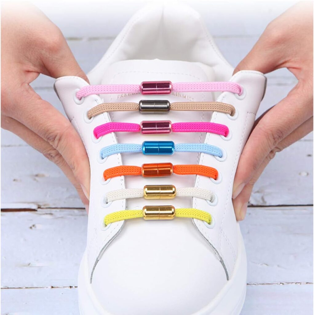 No Tie Shoelaces, Elastic Shoelaces for Adults/Kids,Elastic No Tie Shoe Laces No Tie Shoelaces, Elastic Shoelaces for Adults/Kids,Elastic No Tie Shoe Laces