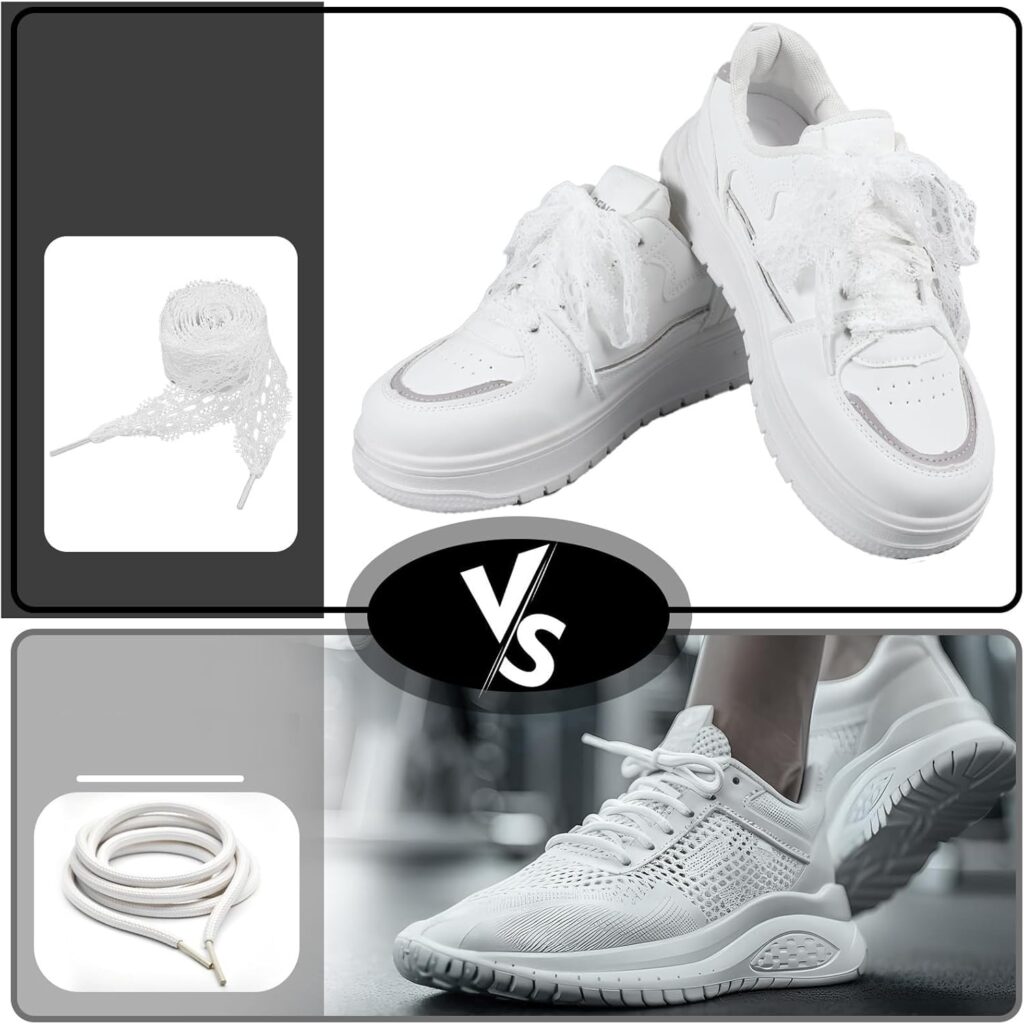 Ouligay 2 Pairs Lace Shoe Laces for Sneakers 3CM Wide White Lace Shoelaces for Sneakers Womens Cute Laces Shoe String 47 Inch 120cm Long Fancy Hollow Flat Shoestrings for Women Girls Ouligay 2 Pairs Lace Shoe Laces for Sneakers 3CM Wide White Lace Shoelaces for Sneakers Womens Cute Laces Shoe String 47 Inch 120cm Long Fancy Hollow Flat Shoestrings for Women Girls