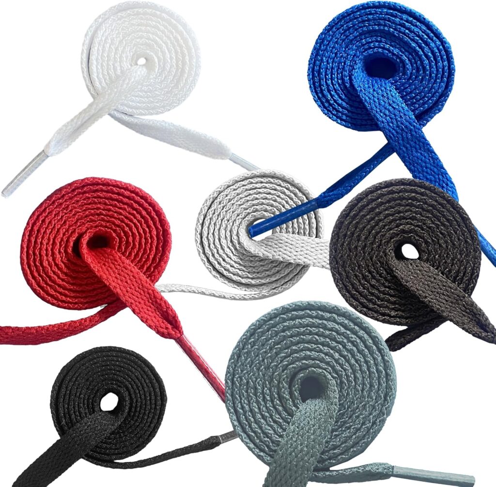 Shoelaces Flat Shoe Laces 2 Pairs for Sneakers Athletic Shoe, Black, 45 inches (114.30 cm) Shoelaces Flat Shoe Laces 2 Pairs for Sneakers Athletic Shoe, Black, 45 inches (114.30 cm)