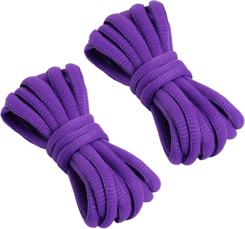VSUDO 2 Pairs Oval Shoe Laces for Sneakers, Basketball Baseball Shoelace, Athletic Sport Trainers Shoestrings VSUDO 2 Pairs Oval Shoe Laces for Sneakers, Basketball Baseball Shoelace, Athletic Sport Trainers Shoestrings