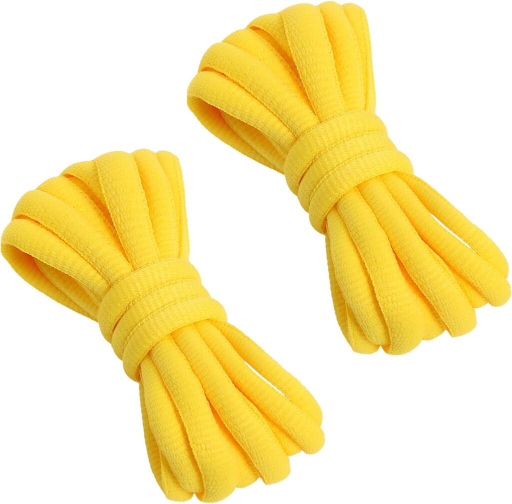 VSUDO 2 Pairs Oval Shoe Laces for Sneakers, Basketball Baseball Shoelace, Athletic Sport Trainers Shoestrings VSUDO 2 Pairs Oval Shoe Laces for Sneakers, Basketball Baseball Shoelace, Athletic Sport Trainers Shoestrings