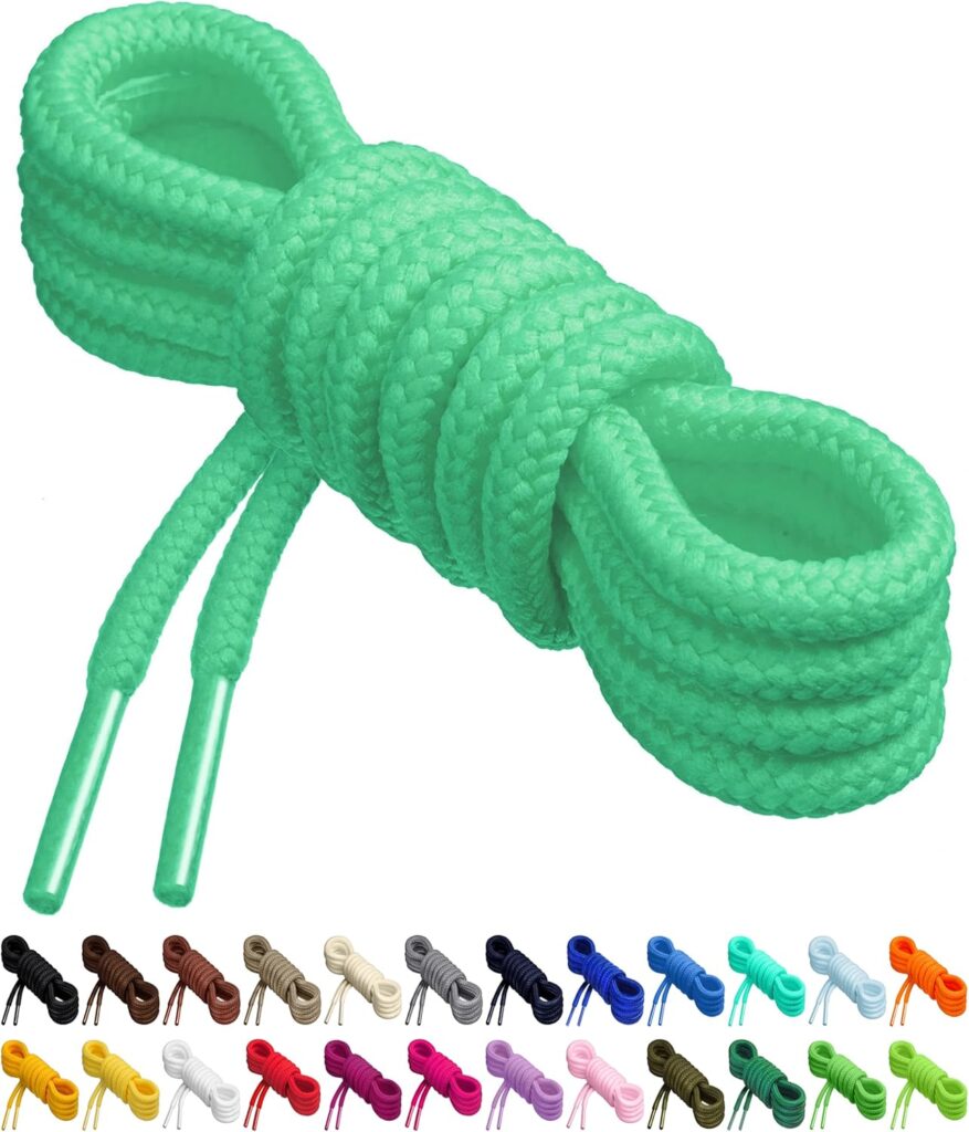 Birch Round Shoelaces for Sneakers, 27 Vibrant Colors, 4 Different Lengths, 1 Pair (2 Laces) - Polyester Blend Birch Round Shoelaces for Sneakers, 27 Vibrant Colors, 4 Different Lengths, 1 Pair (2 Laces) - Polyester Blend