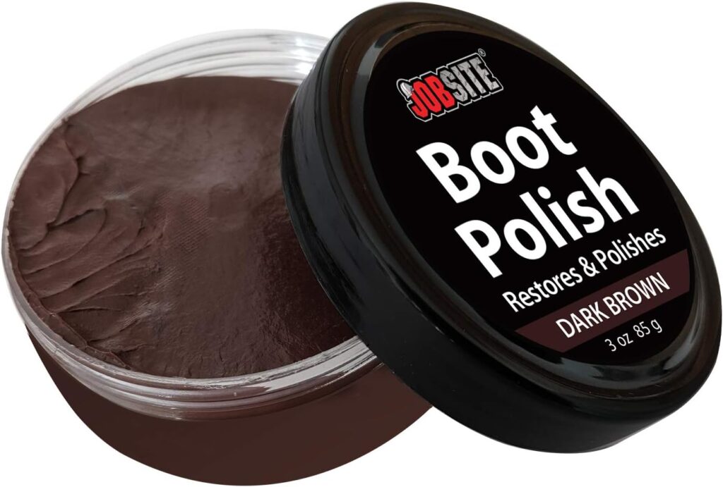 JobSite Premium Leather Boot Shoe Polish Cream - Restores, Conditions Polishes - 3 oz JobSite Premium Leather Boot Shoe Polish Cream - Restores, Conditions Polishes - 3 oz
